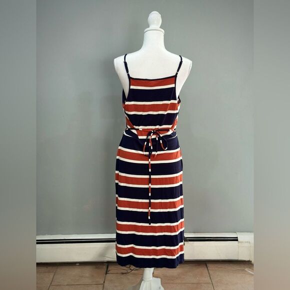 Navy/Rust 41 Hawthorn Wrap Dress Size L EUC - Picture 2 of 8